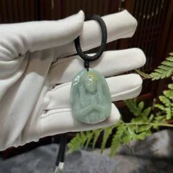 Mặt dây Đức mẹ Maria ngọc cẩm thạch Myanmar - Hình ảnh 6