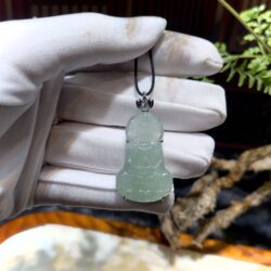 Mặt dây Quán thế âm bồ tát ngọc phỉ thuý băng chủng Myanmar - Hình ảnh 6