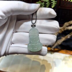 Mặt dây Quán thế âm bồ tát ngọc phỉ thuý băng chủng Myanmar