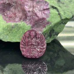 Thiên thủ thiên nhãn đá Ruby Nam Phi, chạm khắc thủ công - Ảnh 3