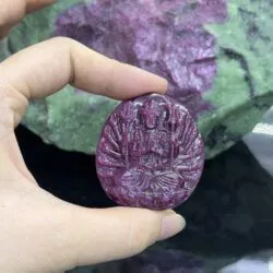 Thiên thủ thiên nhãn đá Ruby Nam Phi, chạm khắc thủ công - Ảnh 8
