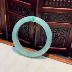 Vòng bản liền ngọc phỉ thuý xanh Myanmar - Ảnh 5