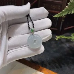 Mặt dây đồng điếu ngọc Phỉ thuý băng chủng Myanmar