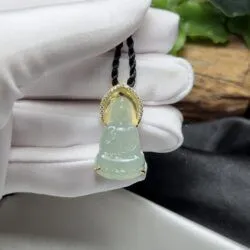 Mặt dây Quán thế âm bồ tát ngọc Phỉ thuý hoa bay - Ảnh 4