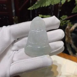 Mặt dây Quán thế âm bồ tát ngọc phỉ thuý băng chủng phớt tím xanh