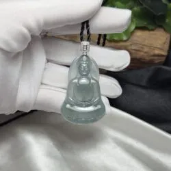 Mặt dây Quán thế âm bồ tát ngọc Phỉ thuý cao băng Guatemala - Ảnh 6