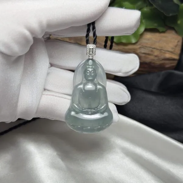 Mặt dây Quán thế âm bồ tát ngọc Phỉ thuý cao băng Guatemala
