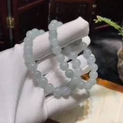 Vòng chuỗi ngọc phỉ thuý băng chủng Myanmar - Ảnh 6