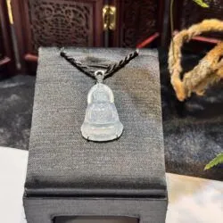 Mặt dây Quán thế âm bồ tát ngọc phỉ thuý cao băng Myanmar