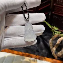 Mặt dây Quán thế âm bồ tát ngọc phỉ thuý cao băng Myanmar