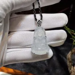 Mặt dây Quán thế âm bồ tát ngọc phỉ thuý cao băng Myanmar