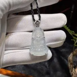 Mặt dây Quán thế âm bồ tát ngọc phỉ thuý cao băng Myanmar