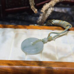 Mặt dây đồng điếu ngọc phỉ thuý hoa bay - Hình ảnh 5