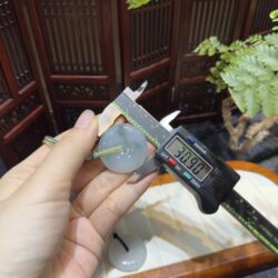 Mặt dây đồng điếu ngọc phỉ thuý hoa bay - Hình ảnh 7