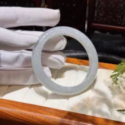 Vòng bản liền ngọc phỉ thúy nếp băng Myanmar - Ảnh 2