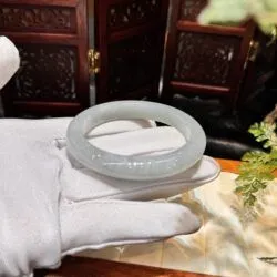 Vòng bản liền ngọc phỉ thúy nếp băng Myanmar - Ảnh 8