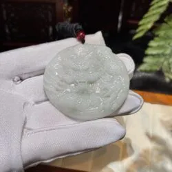 Mặt dây Rồng nhả châu ngọc cẩm thạch Miến Điện - Ảnh 2
