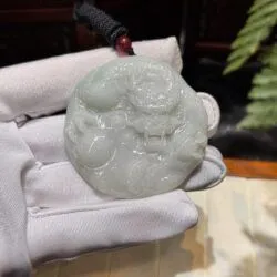 Mặt dây Rồng nhả châu ngọc cẩm thạch Miến Điện - Ảnh 6