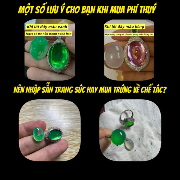 Nên mua trang sức phỉ thuý thiết kế sẵn từ Trung Quốc hay tự mua mặt rời và lên đồ tại Việt Nam?
