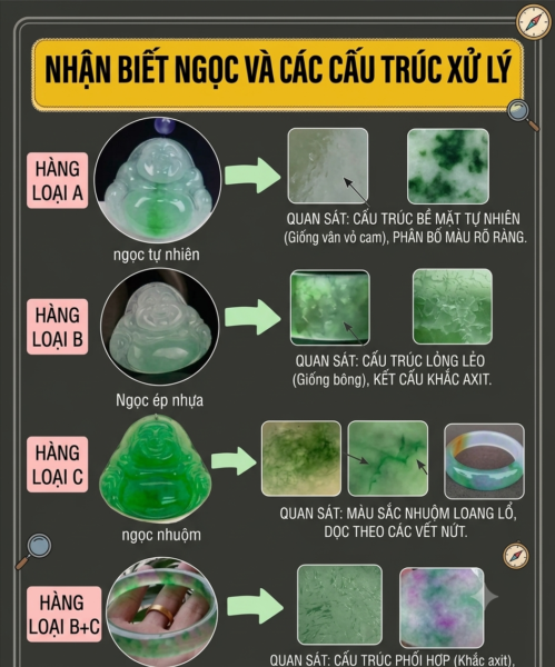 Ngọc Phỉ Thuý Type A, B, C Là Gì? Tại Sao Không Nên Đeo Ngọc Đã Qua Xử Lý? Ngọc Phỉ Thuý Type A, B, C Là Gì? Tại Sao Không Nên Đeo Ngọc Đã Qua Xử Lý?