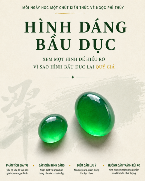 Tại Sao Phỉ Thuý Cabochon (Bầu Dục) Lại Có Giá Trị Cao Đến Vậy???
