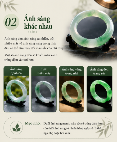 Tại Sao Cùng Một Chiếc Vòng Phỉ Thuý Nhưng Trên Ảnh Lại Khác Với Thực Tế? Tại Sao Cùng Một Chiếc Vòng Phỉ Thuý Nhưng Trên Ảnh Lại Khác Với Thực Tế?
