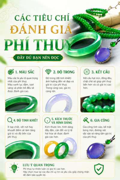 Các Tiêu Chí Đánh Giá Phỉ Thuý Tổng Thể Bạn Cần Biết