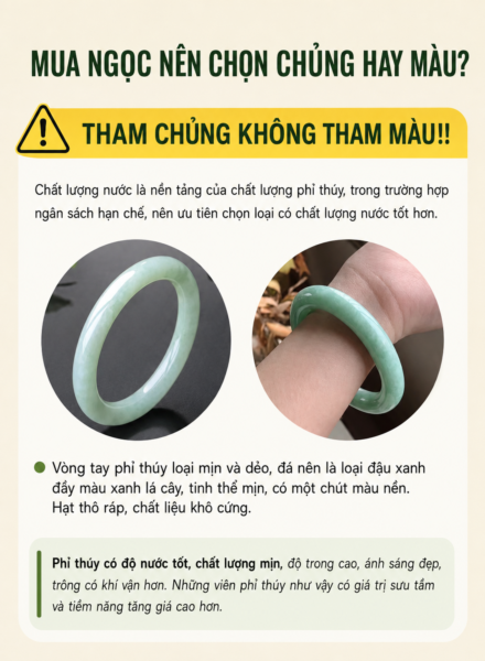 Đừng Vì Hai Chữ "Nhập Môn" Mà Tuỳ Tiện Chọn Một Chiếc Vòng Phỉ Thuý. Đừng Vì Hai Chữ "Nhập Môn" Mà Tuỳ Tiện Chọn Một Chiếc Vòng Phỉ Thuý.
