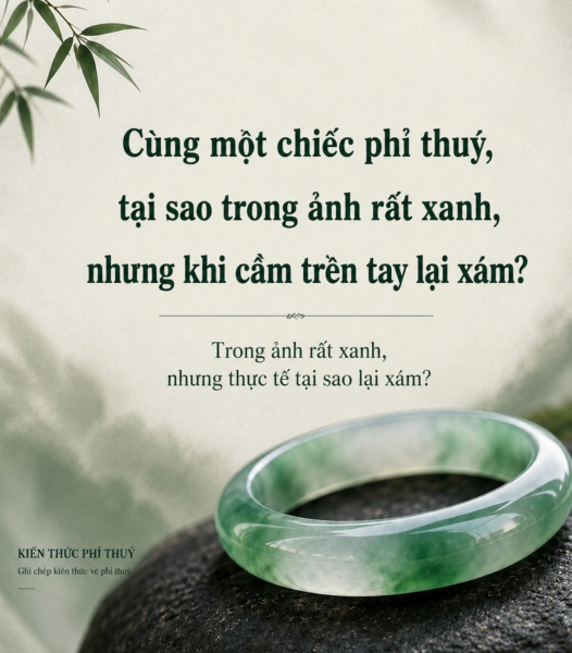 Tại Sao Cùng Một Chiếc Vòng Phỉ Thuý Nhưng Trên Ảnh Lại Khác Với Thực Tế?