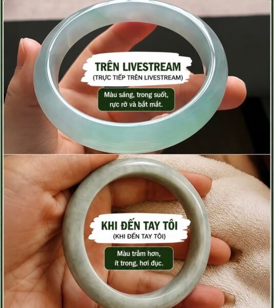 Tại Sao Cùng Một Chiếc Vòng Phỉ Thuý Nhưng Trên Ảnh Lại Khác Với Thực Tế? Tại Sao Cùng Một Chiếc Vòng Phỉ Thuý Nhưng Trên Ảnh Lại Khác Với Thực Tế?