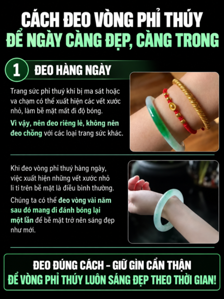 Cách Bảo Quản Vòng Phỉ Thuý Luôn Sáng Đẹp Và Bền Lâu